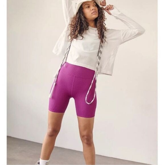 NWOT Free People Happiness Runs Bike Short - Picture 8 of 11